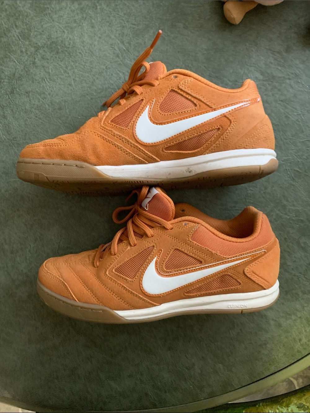 Nike Orange Suede Low-Top Sneakers - Picture 2 of 3